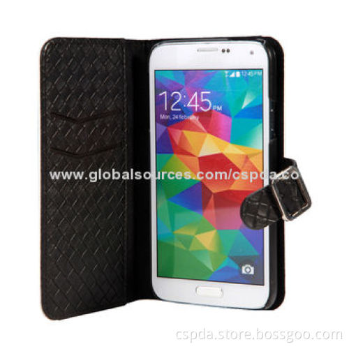 Premium PU Wallet Design Cellphone Case, Card Slots Function/Compatible to Samsung Galaxy S5